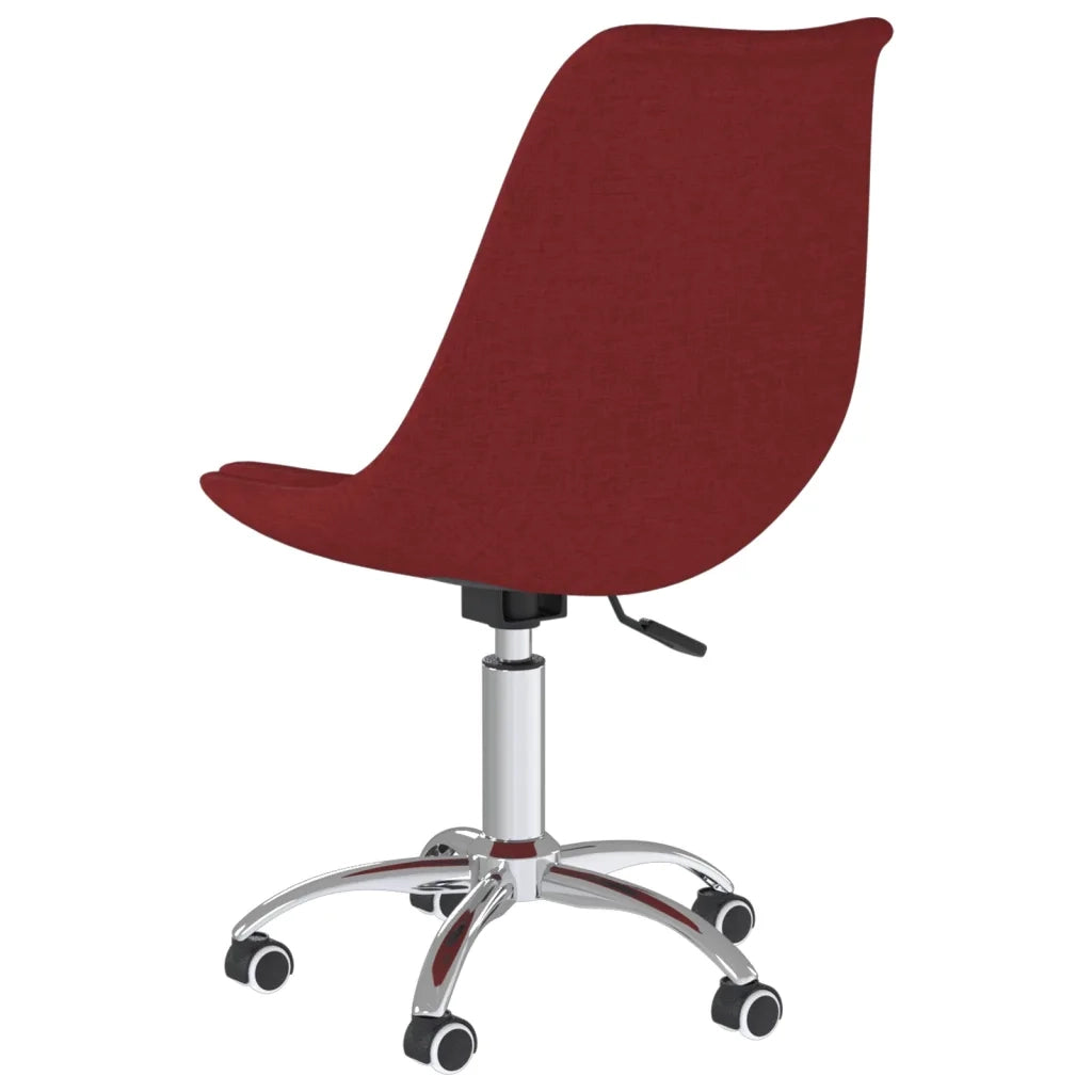 Sedie da Pranzo Girevoli 2 pz Rosso Vino in Tessuto cod mxl 28858