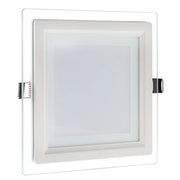 Trade Shop - Pannello Led Slim Quadrato Incasso 24w Cornice Vetro Cct 3000k 4000k 6500k P205e-q3c -