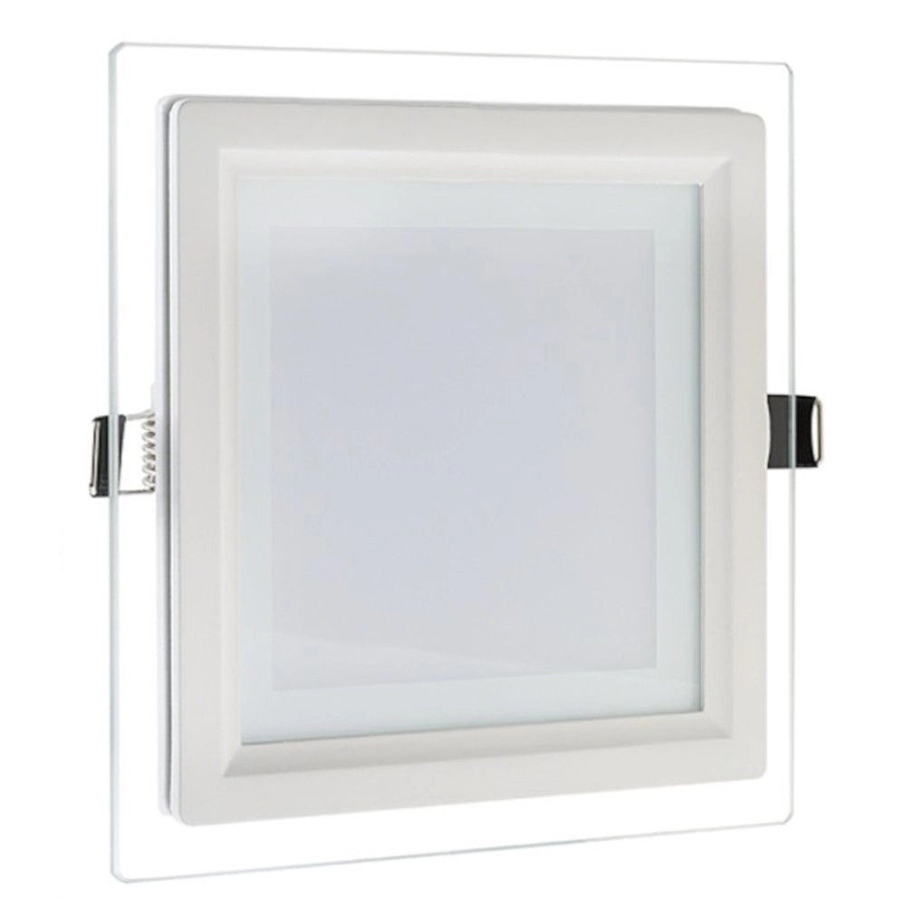 Trade Shop - Pannello Led Slim Quadrato Incasso 24w Cornice Vetro Cct 3000k 4000k 6500k P205e-q3c -