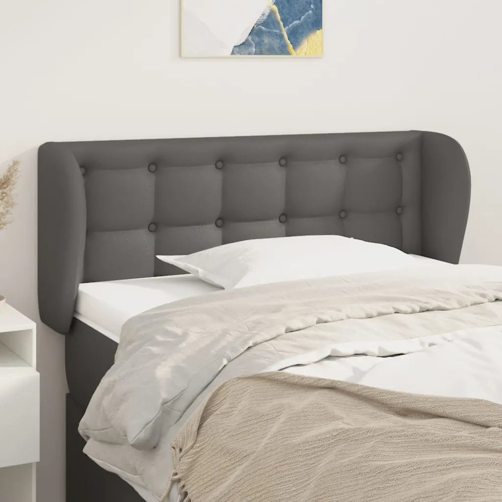 Testiera ad Orecchio Grigia 93x23x78/88 cm in Similpelle 3117226