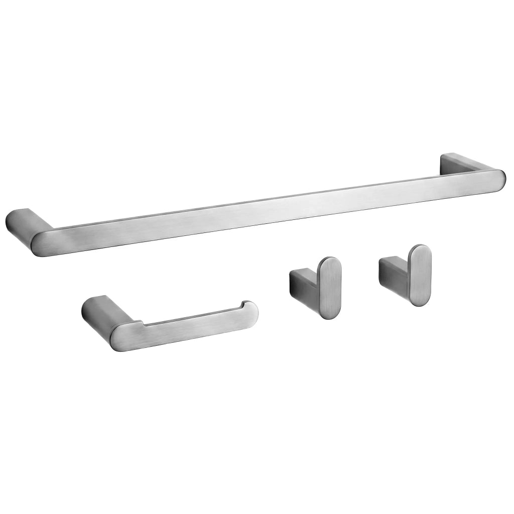 Set Accessori Da Bagno Mati Brush Nickel 4 Pezzi