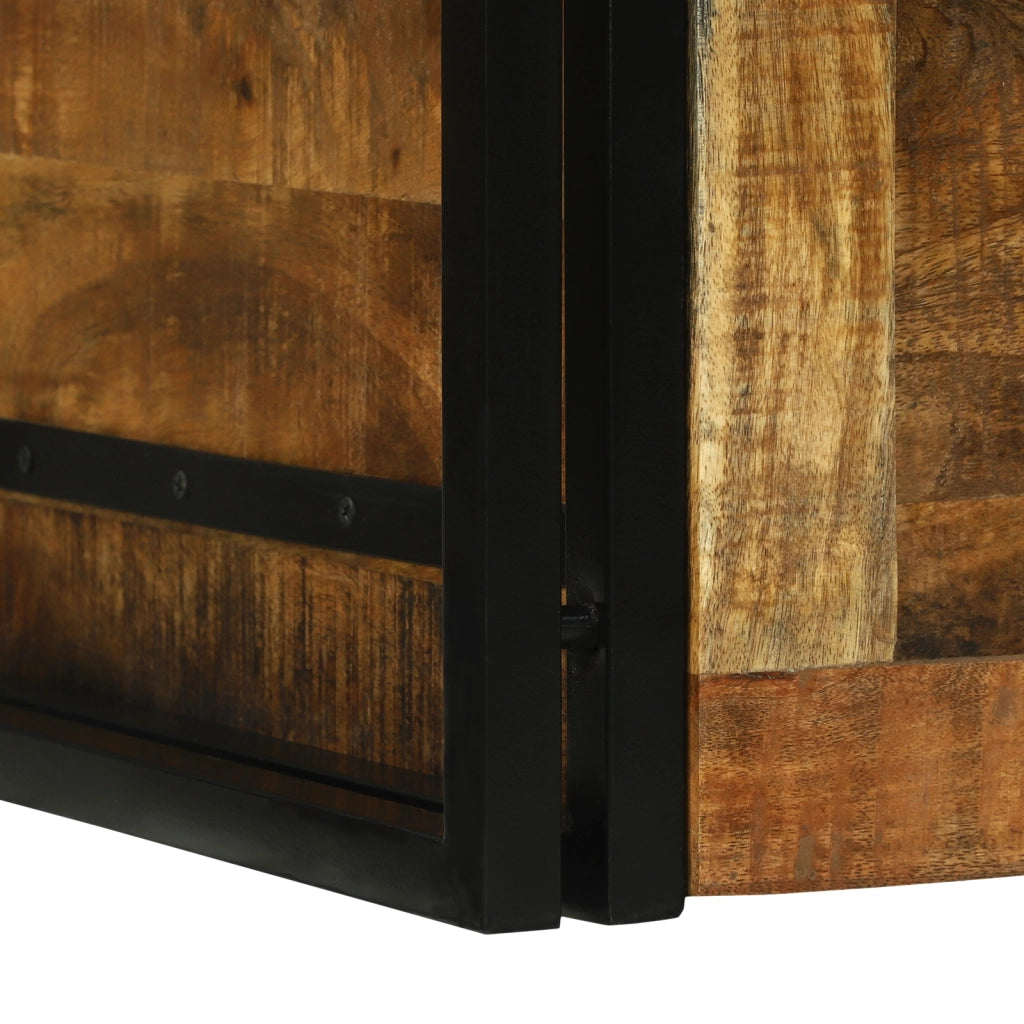 Scatola di Stoccaggio 80x50x50 cm in Legno Massello di Mango