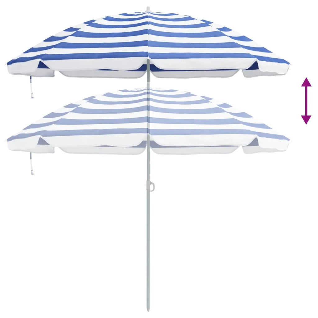 Ombrellone Blu e Bianco 161 x 161 x 193 cm Poliestere 4010656