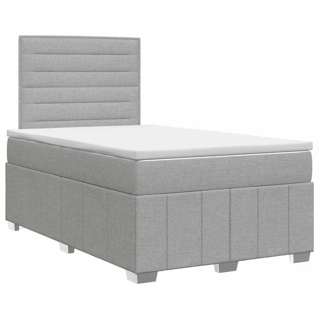 Letto box spring con materasso Grigio Chiaro 120 x 190 cm 3454085