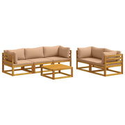 Set di divani 6 pz Naturale Legno di Acacia Massello 3417286