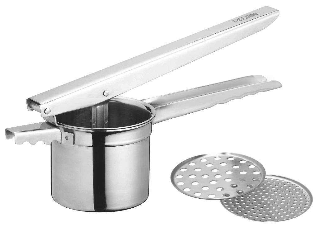 Schiacciapatate in acciaio inox 2 dischi pedrini