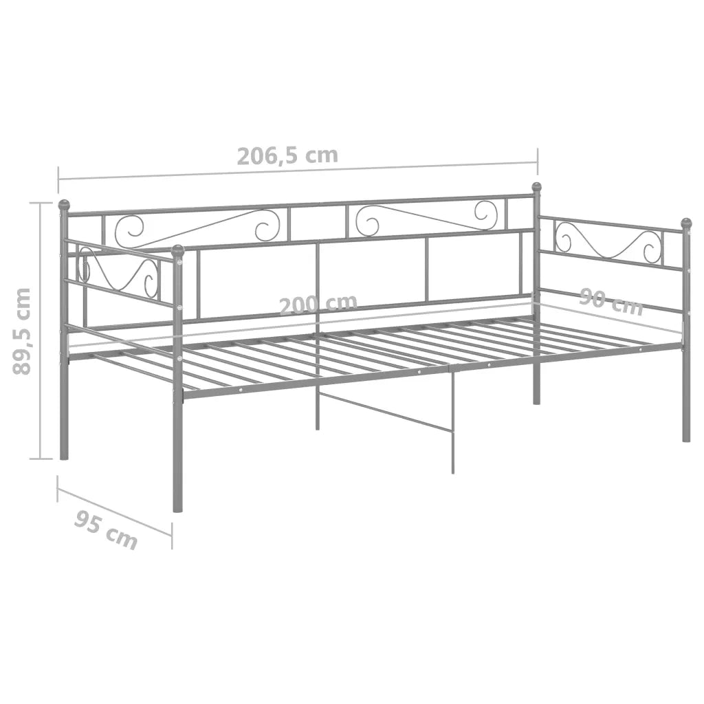 Telaio Divano letto | Sof¨¤ letto | Letto singolo Grigio in Metallo 90x200 cm