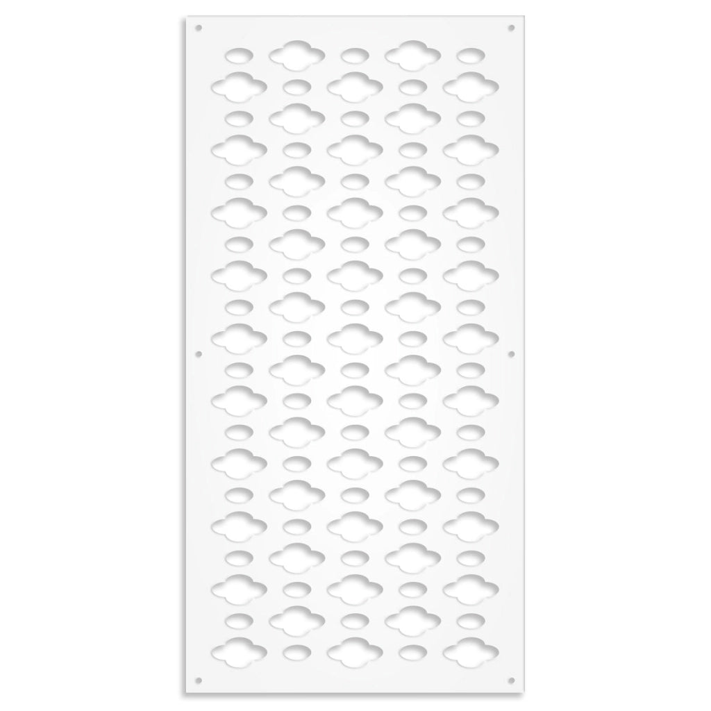 CLOUDS - Pannello in PVC traforato - Parasole Misura: 50x150 cm, Colore: bianco