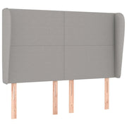 Testiera | Testata ad Orecchio Grigio Chiaro 147x23x118/128 cm in Tessuto