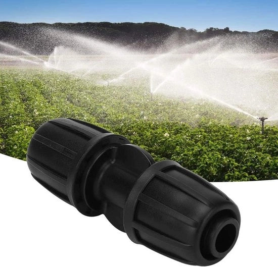 Connettori acqua 16mm PE per irrigazione a gocce, pacchetto da 10 pezzi.