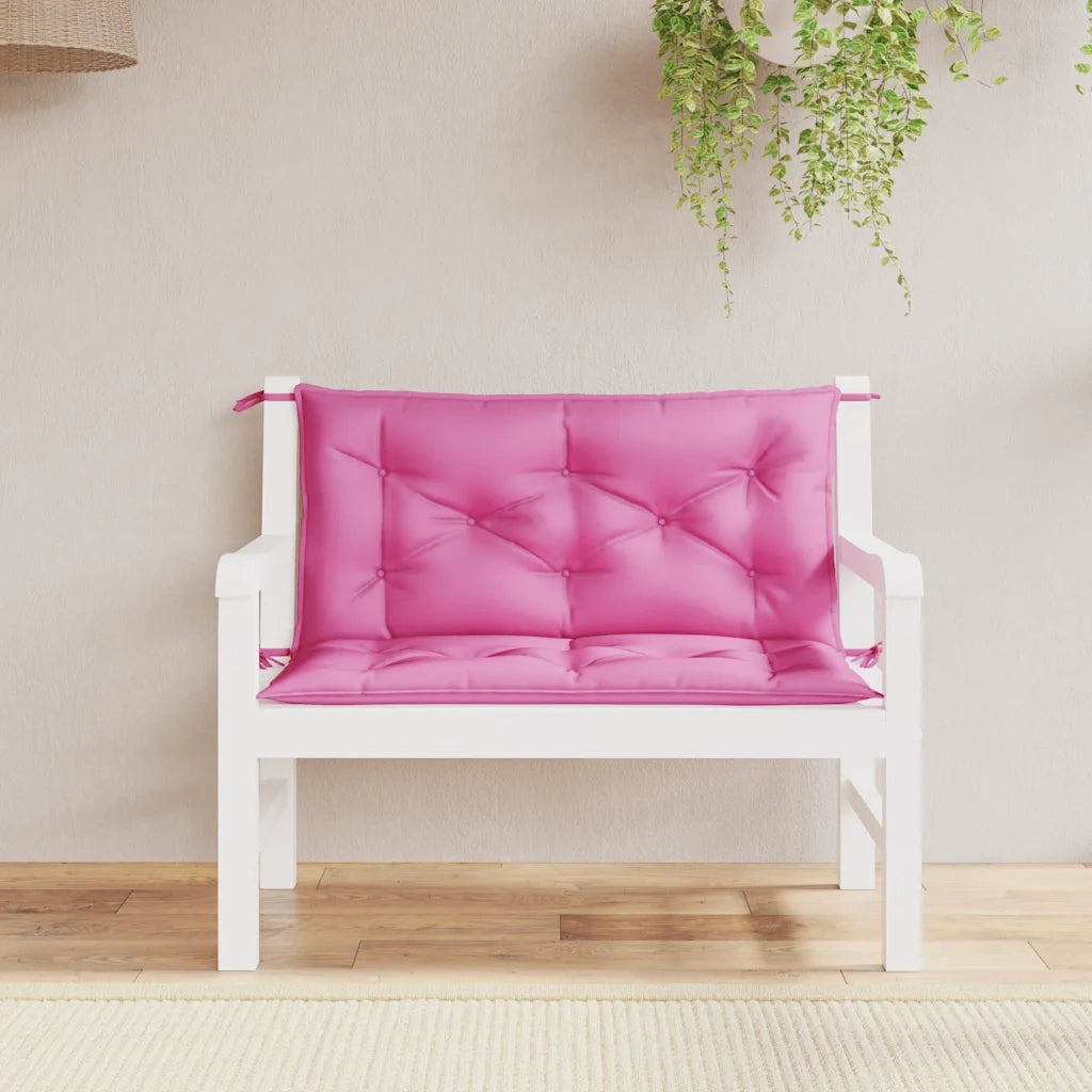 Cuscini per Panca da Giardino 2 pz Rosa 100x50x7 cm in Tessuto 361676
