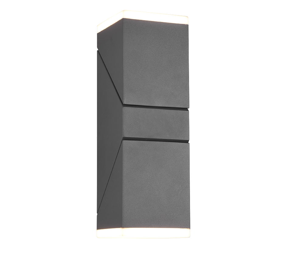 Applique da esterno LED 2 luci, alluminio, antracite, 9x28x10,6 cm, Avon