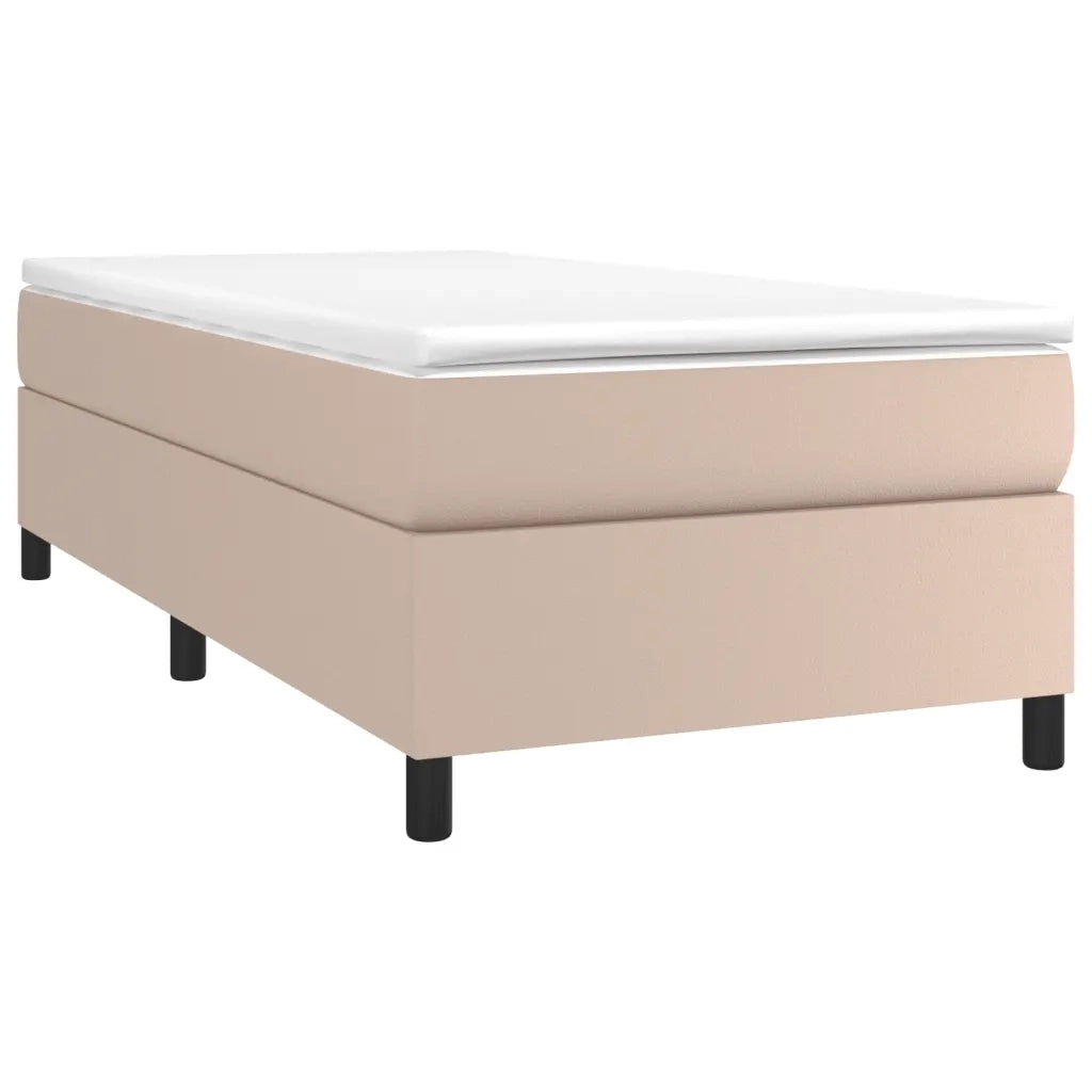 Giroletto a Molle con Materasso-Struttura Letto Cappuccino 90x190 cm Similpelle 219601