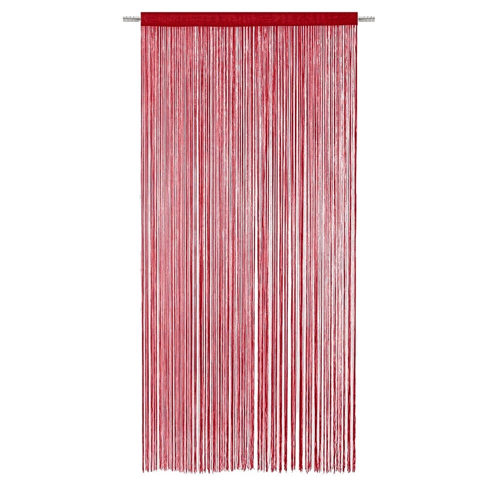 Tenda a Fili Elegante Per Porte Finestre Pannello 140x290 Cm Divisorio Camere Stanze Ambienti Bordeaux