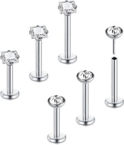 Piercing da Labbra Tragus Rook Helix 16G 8mm Acciaio Chirurgico con Anello di Ricambio