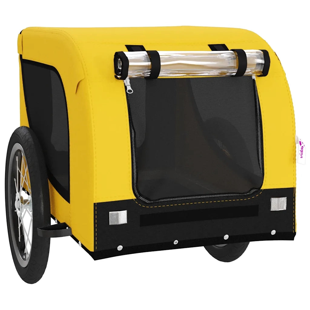 Rimorchio da Bici per Animali Giallo e Nero Oxford e Ferro CFW6484524