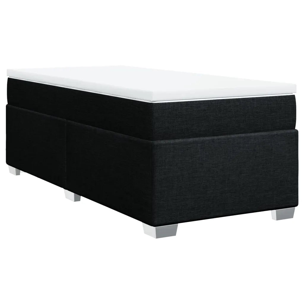 Giroletto a Molle con Materasso Nero 100x200 cm in Tessuto 3285111