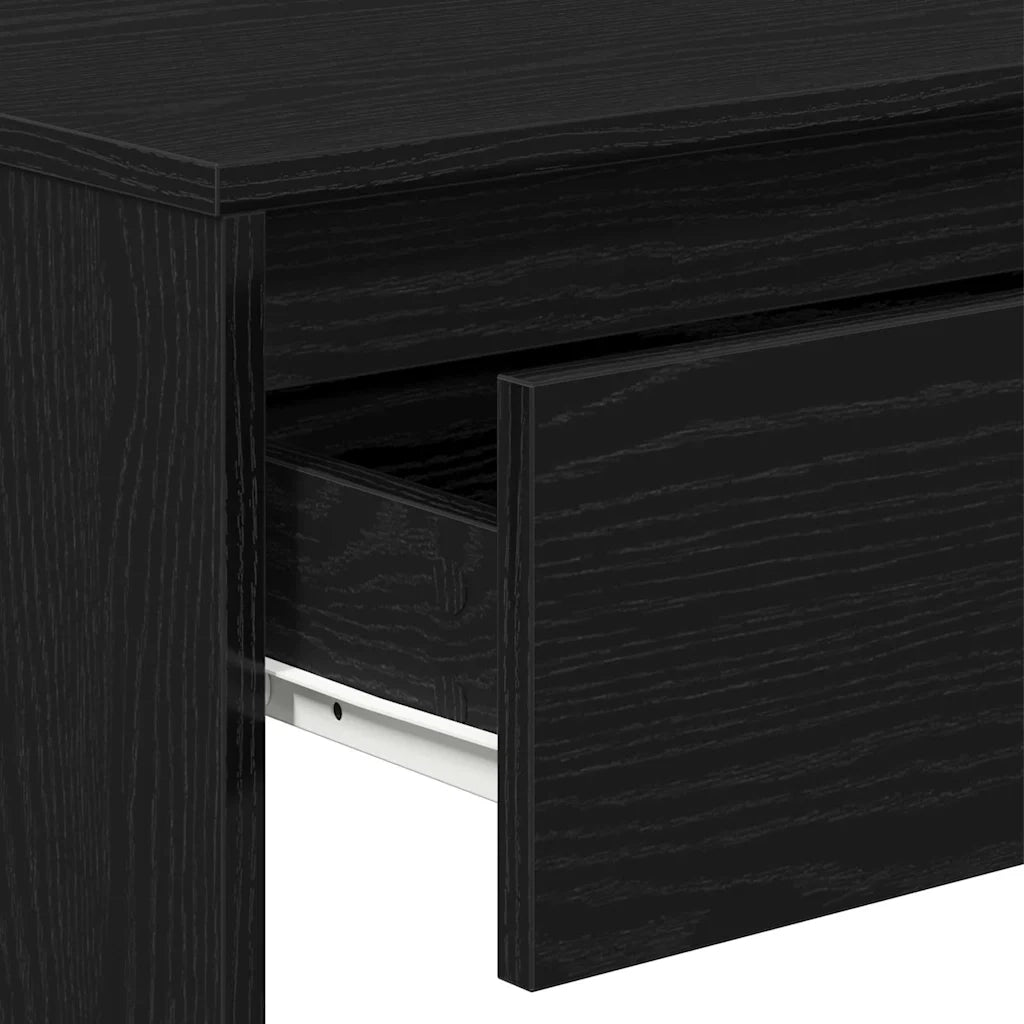Tavolo consolle con cassetto Rovere Nero 100 x 35 x 76,5 cm 862708