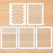 Kit di stencil per pittura - 5 pezzi - 20x15cm - stoffa riciclabile - vernice per facciate - plastica ecologica
