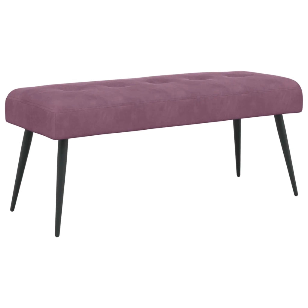 Panchina con bottoni imbottiti Viola 110 x 40 x 46 cm Velluto 42038542