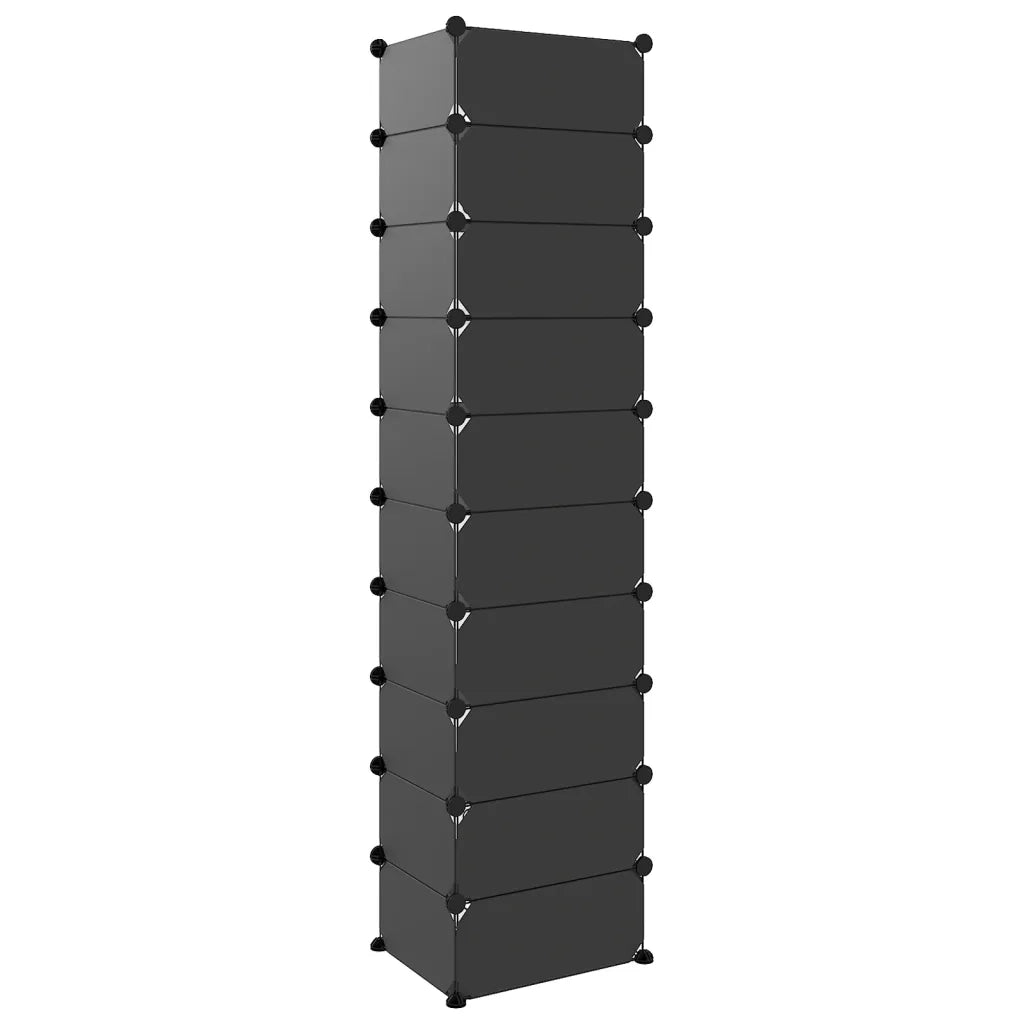 Scarpiera Nera 44x32x174 cm in PP cod mxl 77166