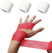 Tape autoadesivo per sport 3 pezzi 450 cm nero - strisce di applicazione - cerotto - adesivo per sport - indicato per infortuni e gonfiori di piede per uomo e animale (15cm x 4.5m) - bianco-15cmx4.5m