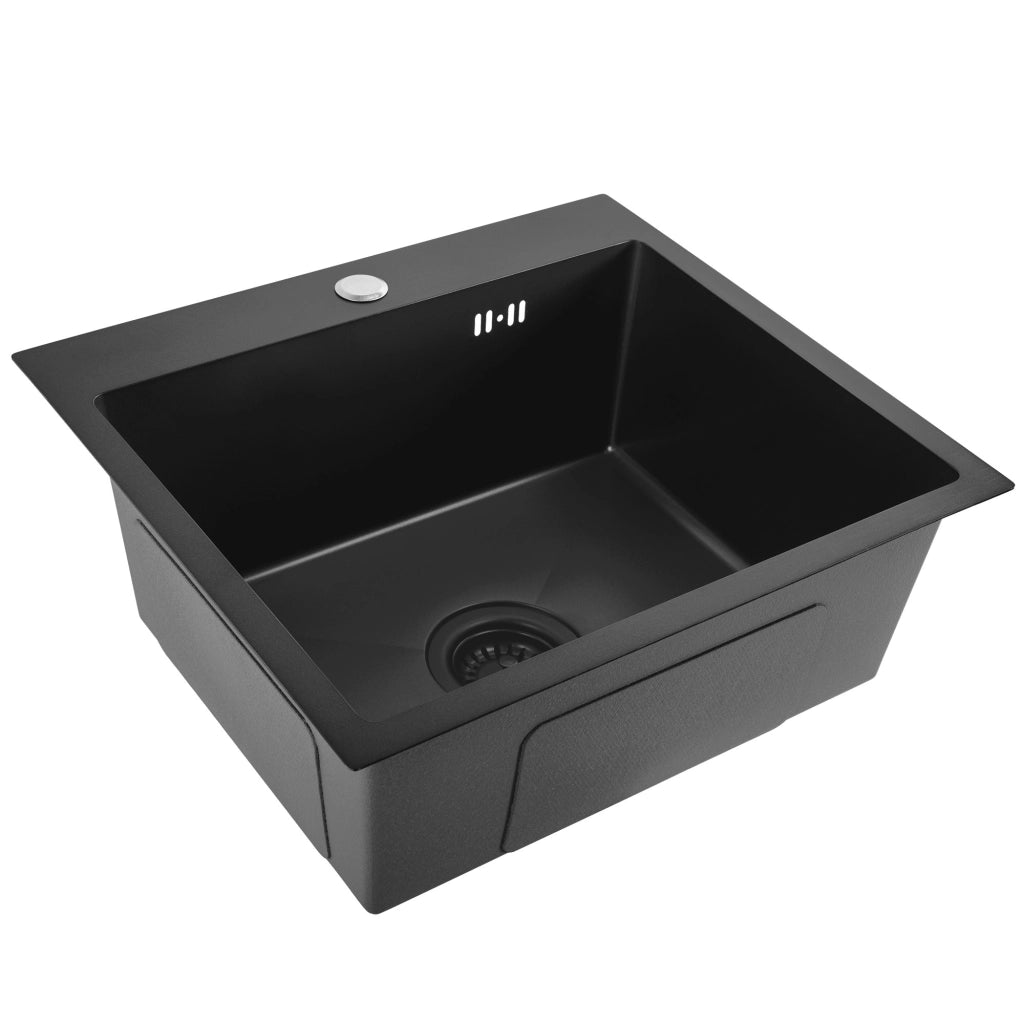 Lavello In Acciaio Leo 50 Black con rubinetto da cucina