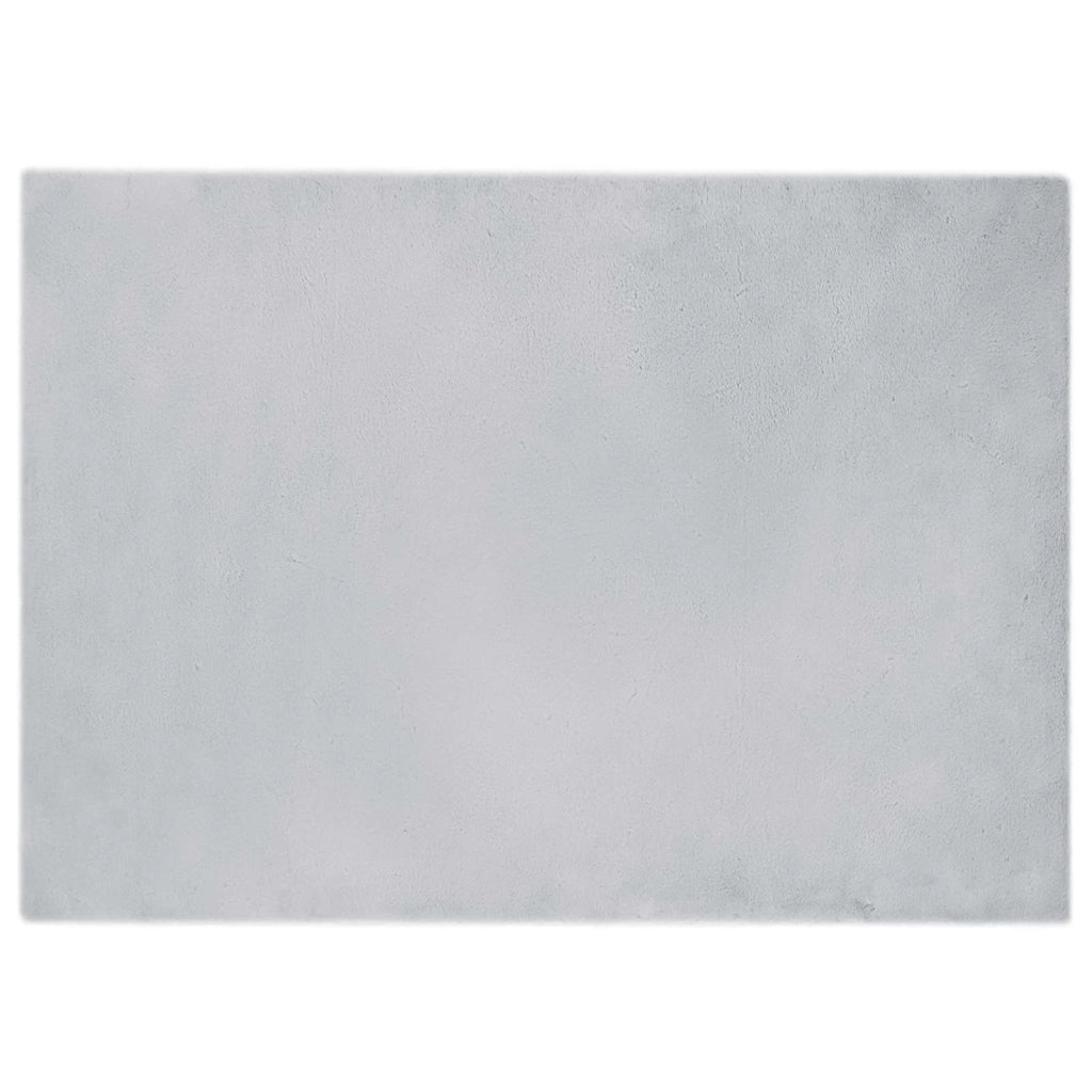 Tappeto antiscivolo in sintetica di coniglio OLITE Grigio 42021684