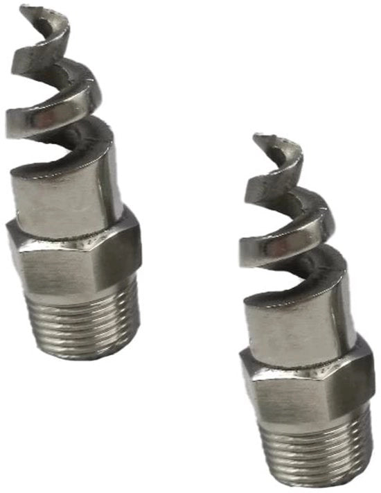 Verstuiing Nozzle 2 Pack - Acciaio Inossidabile - Cono a Spirale - Angolo di Fuoco 60/170 Gradi - Pulizia della Polvere - Aspiratori Compatti - Aspiratore
