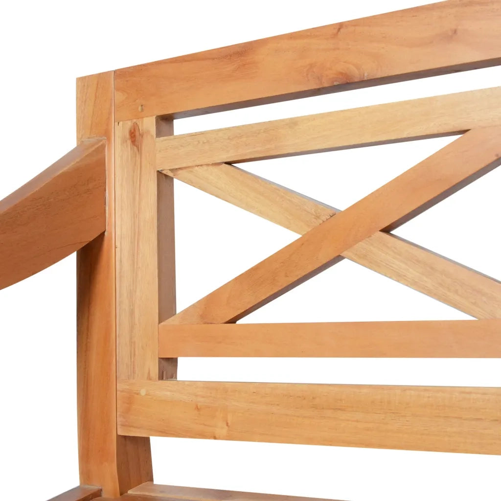 Panchina Batavia 98 cm Legno Massello di Mogano Marrone Chiaro