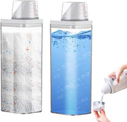 Dispensatore di detersivo per bucato ad alta densità con misurino 1900 ml - 2 pezzi - contenitore per conservazione detersivo in polvere - contenitore per detersivo - contenitore per animali da allevamento