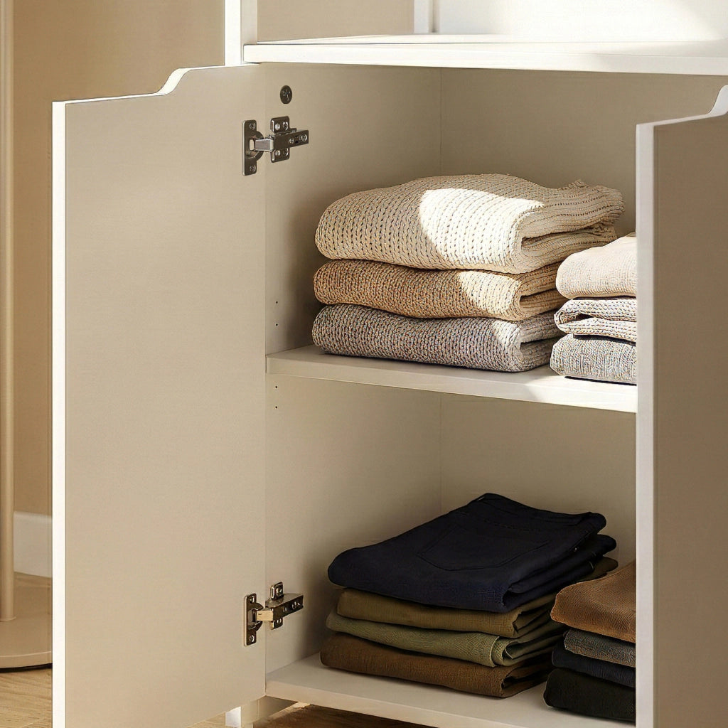 Stand Appendiabiti Jässaatka in Acciaio con Armadietto e 3 Ripiani 200 x 61 x 40 cm - Grigio [en.casa]