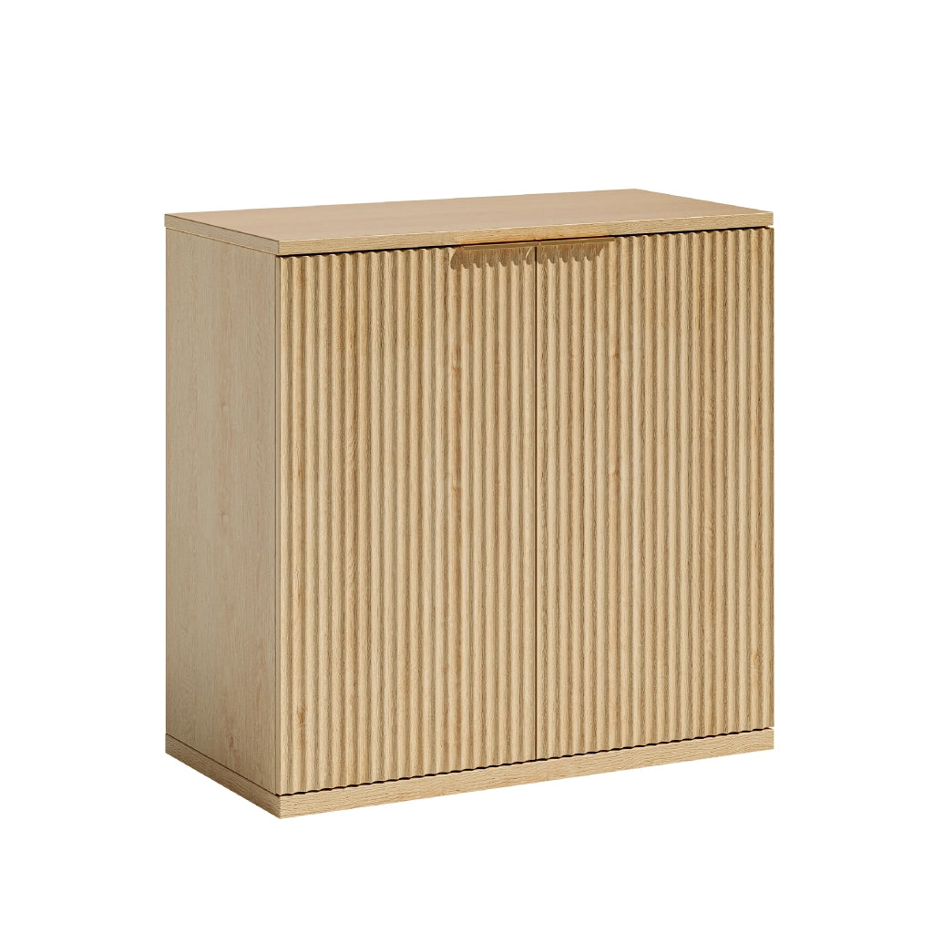 Credenza Multifunzione ¨C Xylo ¨C Rovere Chiaro, Ante Pieghevoli, 60x30x70 cm