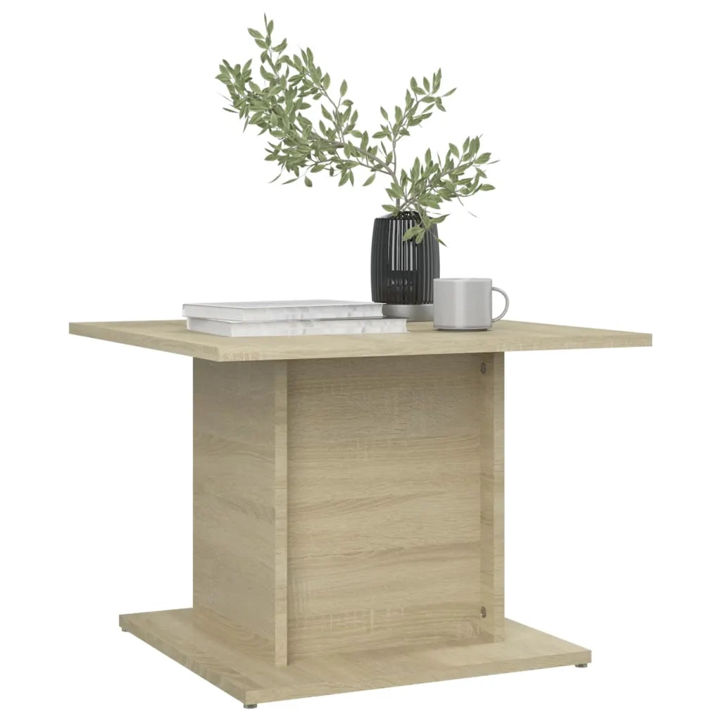 Tavolino da Salotto-Tavolino da soggiorno-Tavolo Rovere Sonoma 55,5x55,5x40 cm in Truciolato