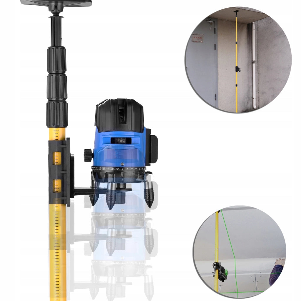 Asta/Cavalletto 420cm per Livella Laser Rosfix – Altezza Massima 4.2m | Alluminio, Filettatura 1/4" e 5/8"