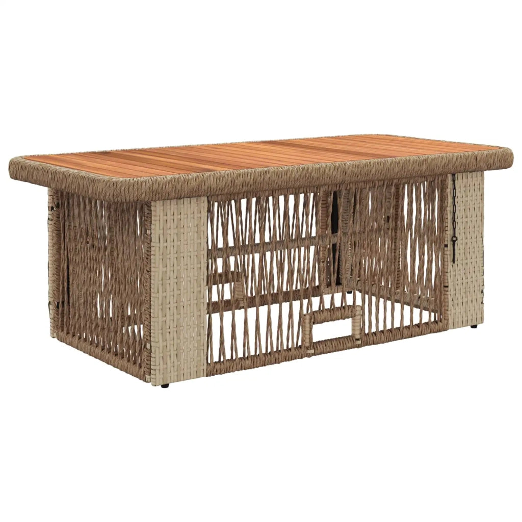 Set da Pranzo per Giardino 4 pz | Set Salotto da Giardino Beige e Crema polyrattan