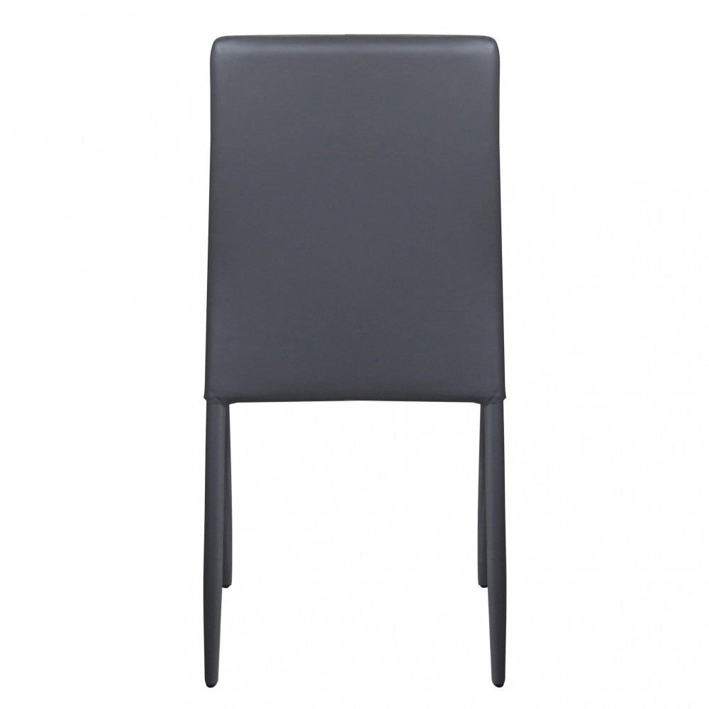 Sedia Cammie 41x50x91 h cm in Similpelle Grigio scuro