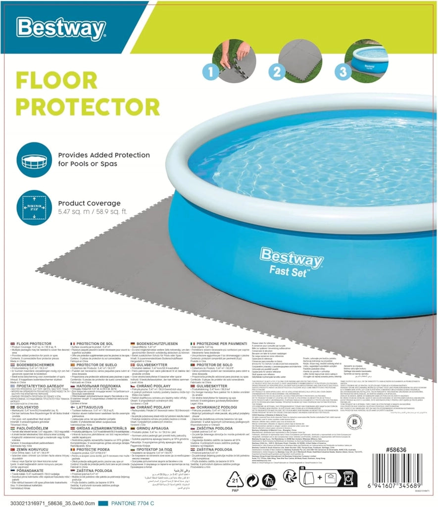 Bestway 58636 / 24 Copertura per piscina Telo per fondo della piscina