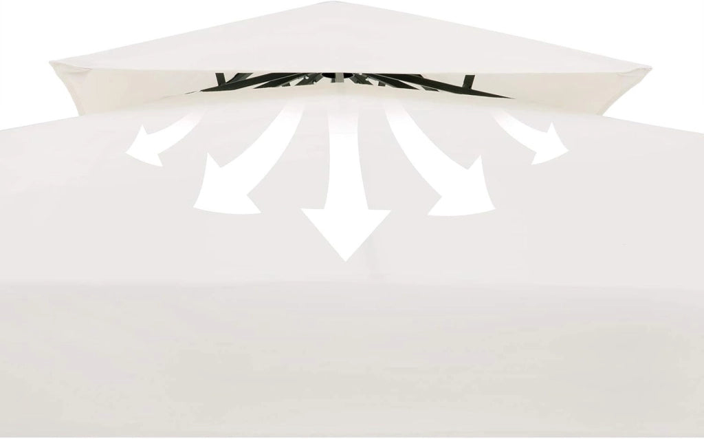 Gazebo Lorca Padiglione 3x3m in Metallo Resistente Idrorepellente con Pannelli Laterali Tendone da Giardino Feste