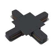 Connettore A X Per Binario In Alluminio Nero