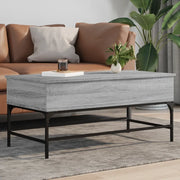 Tavolino-Tavolino da soggiorno-Tavolo Grigio Sonoma 100x50x45 cm Legno Multistrato e Metallo 375674