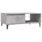 Tavolino da salotto | Tavolino da caff¨¨ | Tavolino da Soggiorno Grigio Cemento 90x60x35cm Legno Multistrato
