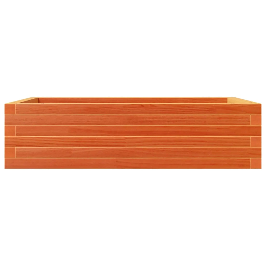 Fioriera Giardino-Vaso da Esterno-Contenitore per Piante Marrone Cera 90x60x23 cm Legno Massello Pino