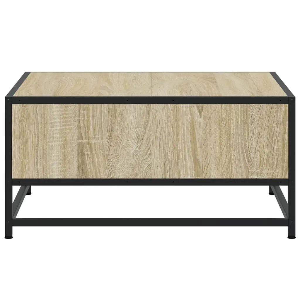 Tavolino Salotto Sonoma 60,5x60,5x30 cm in Truciolato e Metallo