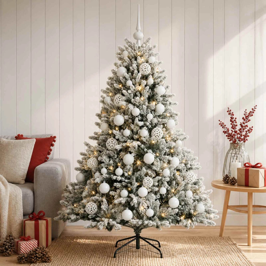 Albero di Natale artificiale con palline 150 cm 150 LED 3466042