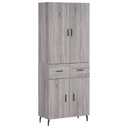 Credenza | Madia | Buffet da pranzo | Armadio da pranzo Grigio Sonoma 69,5x34x180 cm in Legno Multistrato