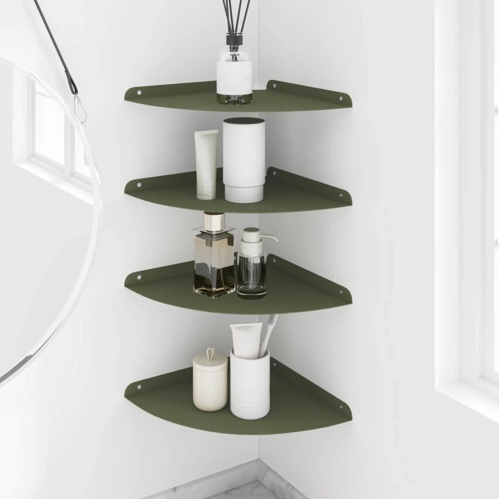 4 pz Mensola | Ripiano | Scaffale sospesa Oliver verde 30 x 30 x 2 cm