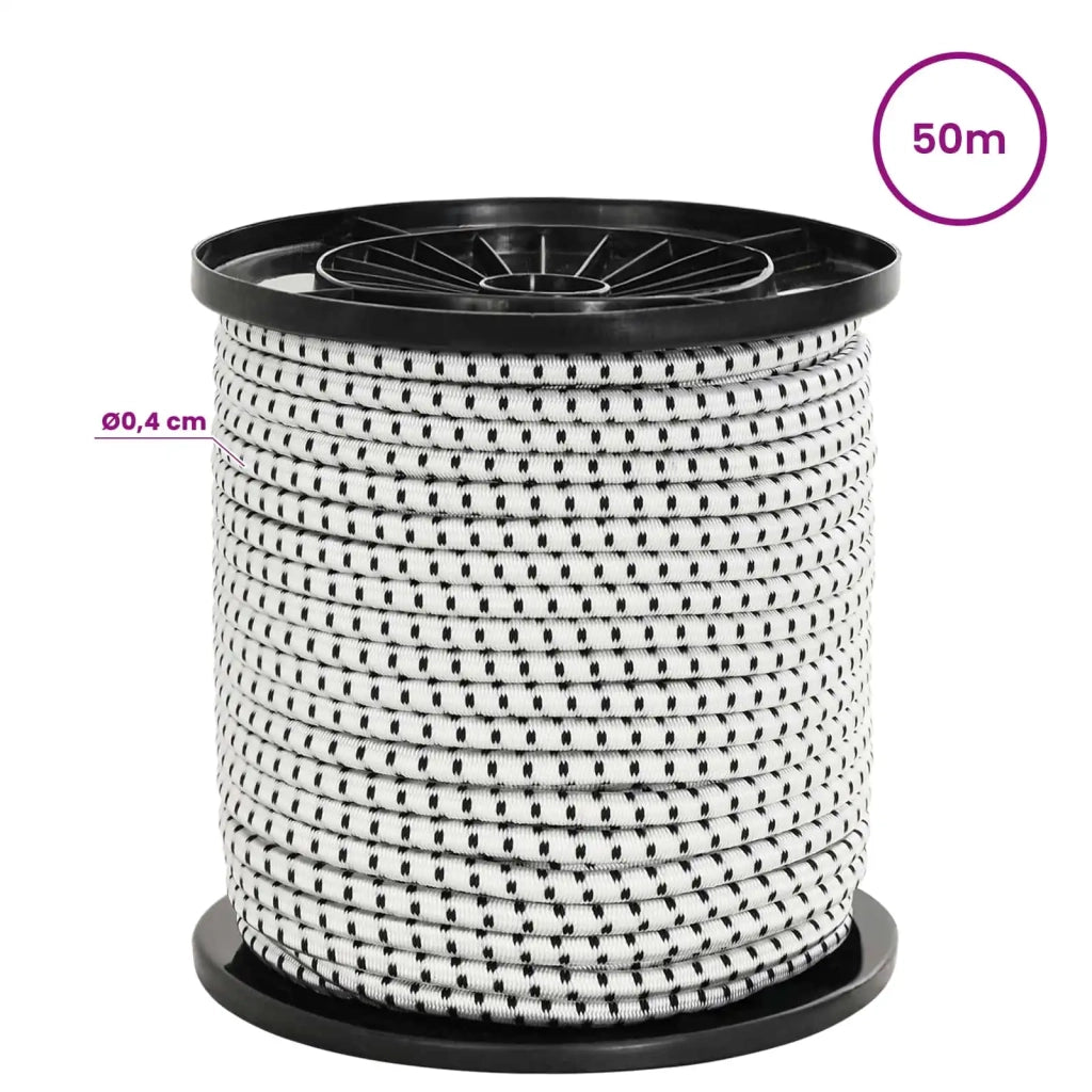 Corde Bungee 4 mm Nero e Bianco PP e gomma 42047640