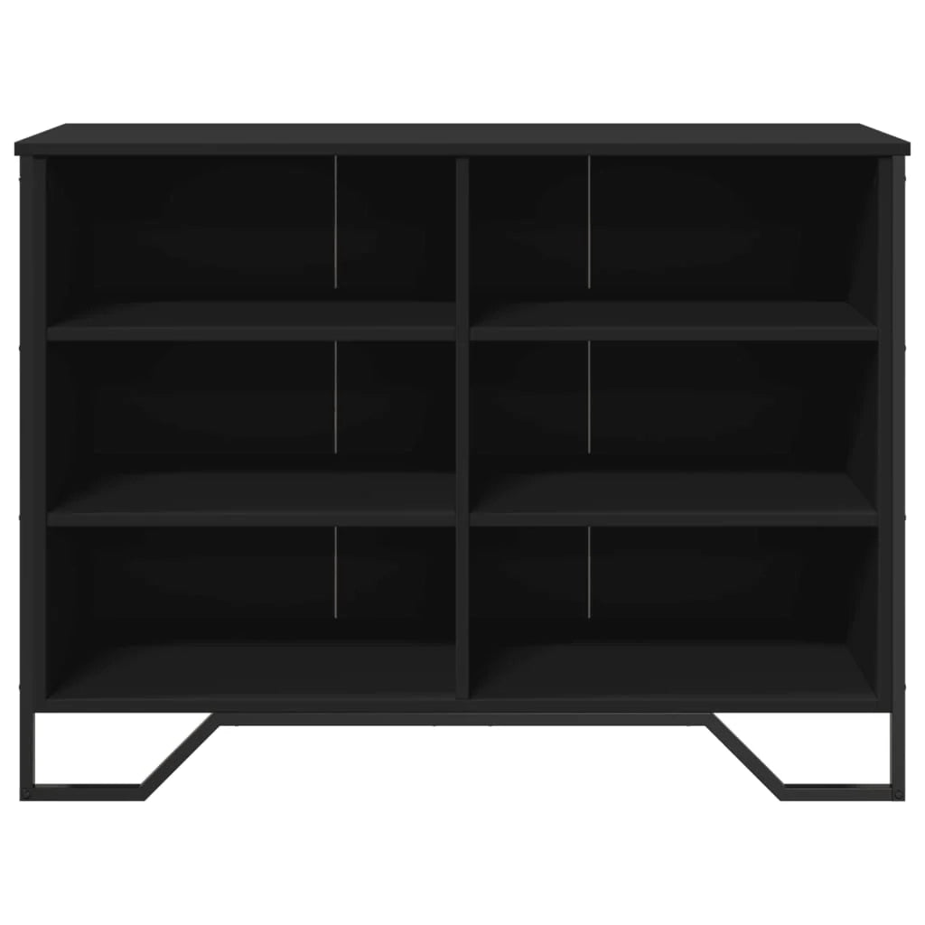 Buffet credenza cassettiera mobiletto mobile contenitore organizer per cucina soggiorno salotto 101 x 35,5 x 74,5 cm legno ingegnerizzato nero 02_0035812
