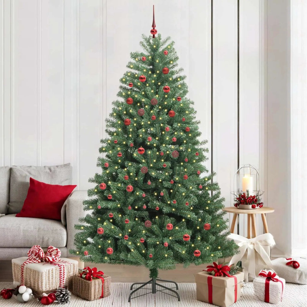 Albero di Natale Artificiale con Rami Pieghevoli Verde 210 cm 3395496